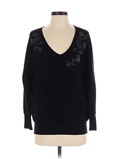 Pre-owned Chico's Pullover Sweater In Black