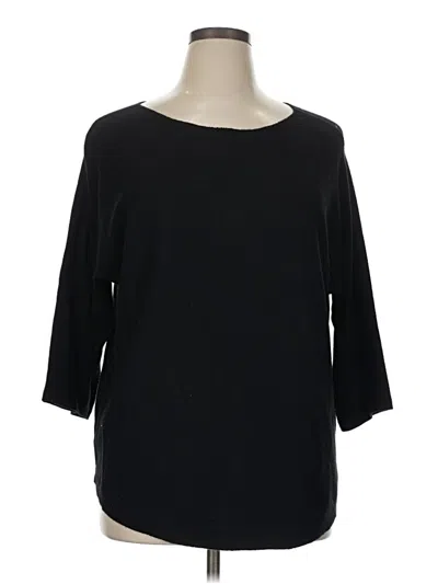 Pre-owned Chico's Pullover Sweater In Black