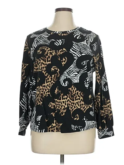 Pre-owned Chico's Pullover Sweater In Black