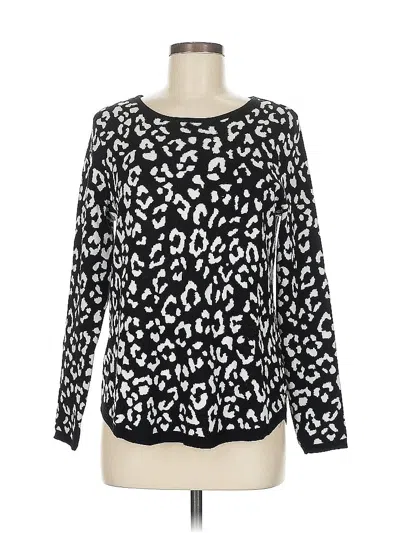 Pre-owned Chico's Pullover Sweater In Black