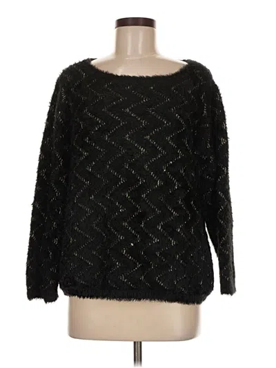 Pre-owned Chico's Pullover Sweater In Black