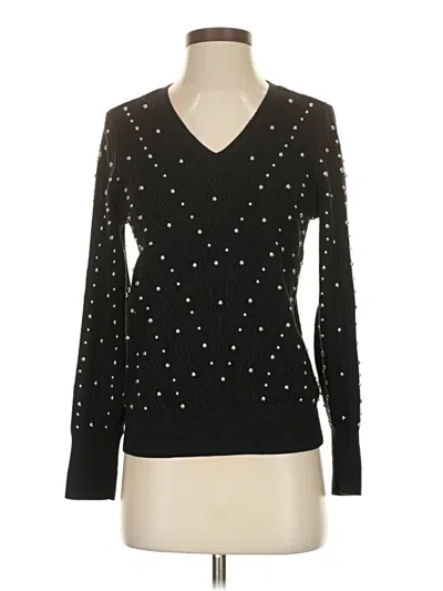 Pre-owned Chico's Pullover Sweater In Black