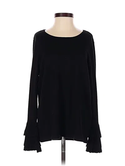 Pre-owned Chico's Pullover Sweater In Black