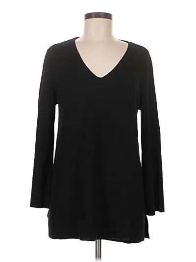 Pre-owned Chico's Pullover Sweater In Black