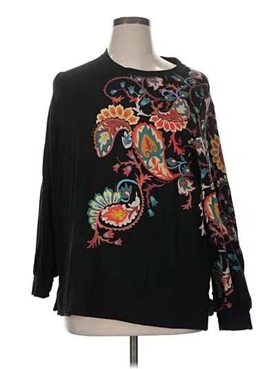 Pre-owned Chico's Pullover Sweater In Black