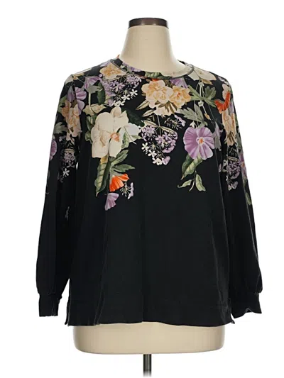 Pre-owned Chico's Pullover Sweater In Black