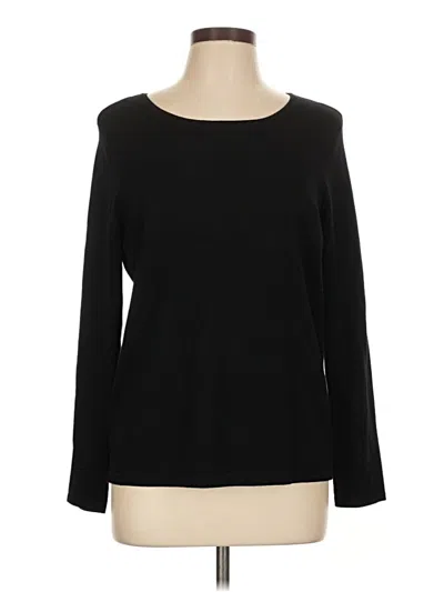 Pre-owned Chico's Pullover Sweater In Black