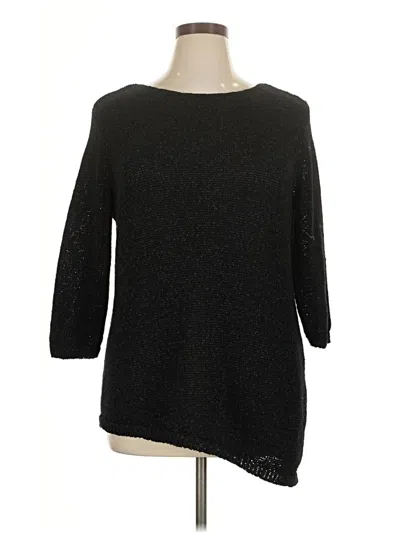 Pre-owned Chico's Pullover Sweater In Black