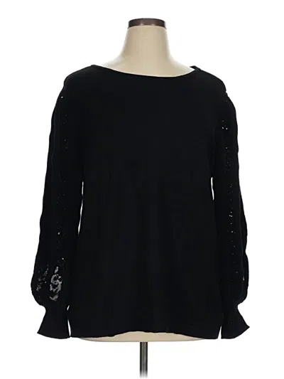 Chico's Pullover Sweater In Black