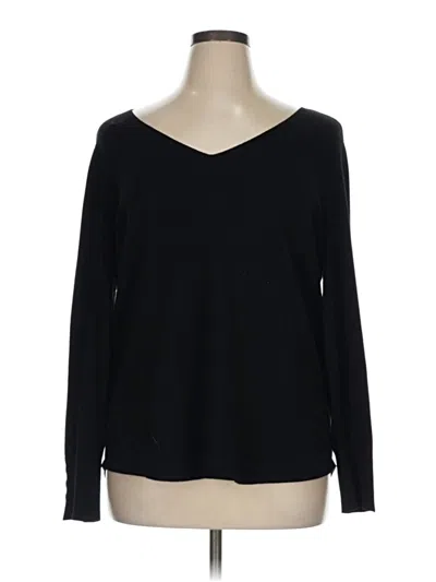 Pre-owned Chico's Pullover Sweater In Black
