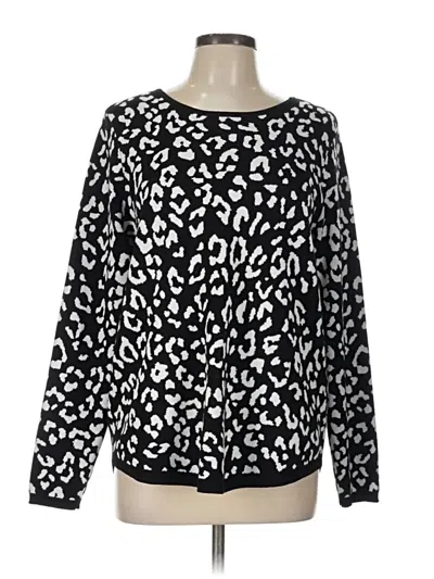 Pre-owned Chico's Pullover Sweater In Black