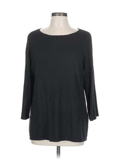 Pre-owned Chico's Pullover Sweater In Black