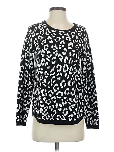 Pre-owned Chico's Pullover Sweater In Black