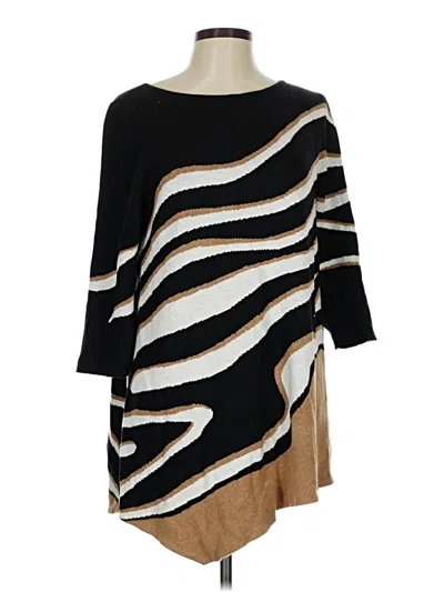 Pre-owned Chico's Pullover Sweater In Black