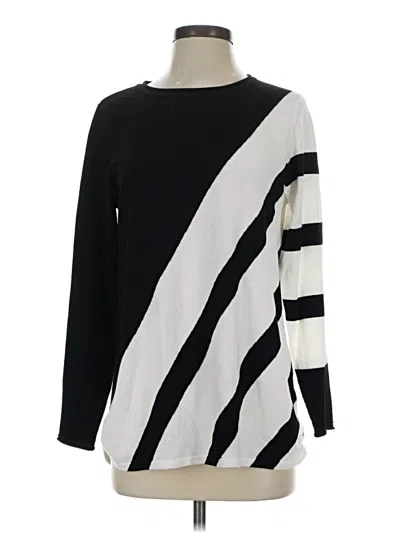 Pre-owned Chico's Pullover Sweater In Black