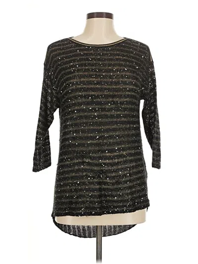 Pre-owned Chico's Pullover Sweater In Black