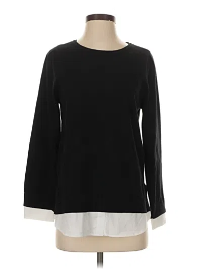 Pre-owned Chico's Pullover Sweater In Black