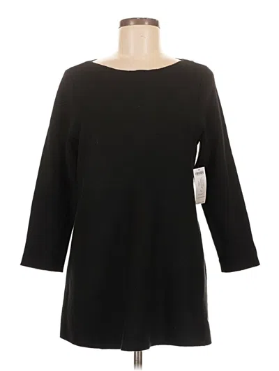 Pre-owned Chico's Pullover Sweater In Black