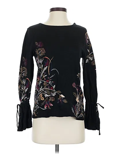Pre-owned Chico's Pullover Sweater In Black