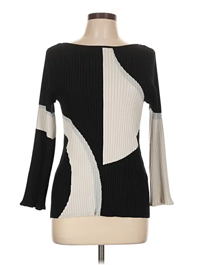 Pre-owned Chico's Pullover Sweater In Black