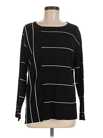 Pre-owned Chico's Pullover Sweater In Black