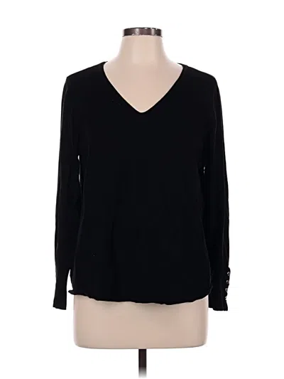 Pre-owned Chico's Pullover Sweater In Black