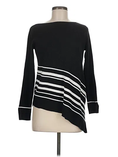 Pre-owned Chico's Pullover Sweater In Black
