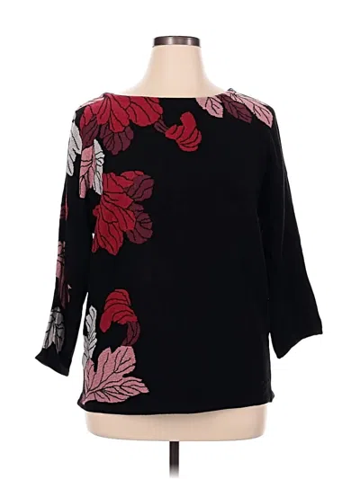 Pre-owned Chico's Pullover Sweater In Black