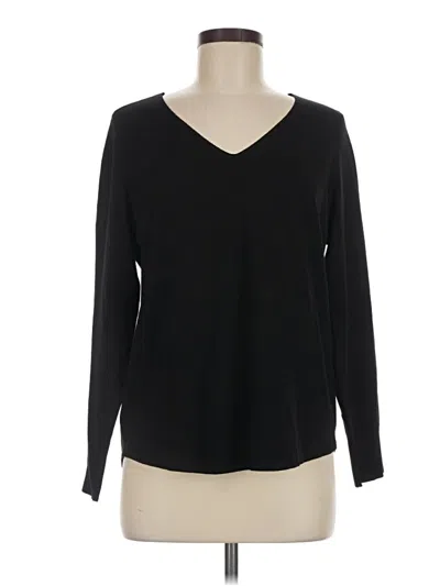 Pre-owned Chico's Pullover Sweater In Black