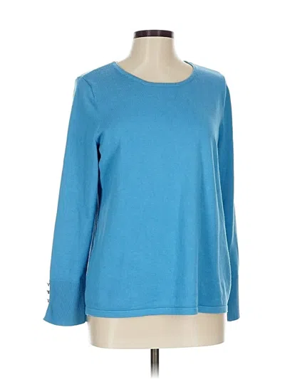 Pre-owned Chico's Pullover Sweater In Blue