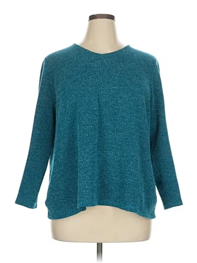 Pre-owned Chico's Pullover Sweater In Blue