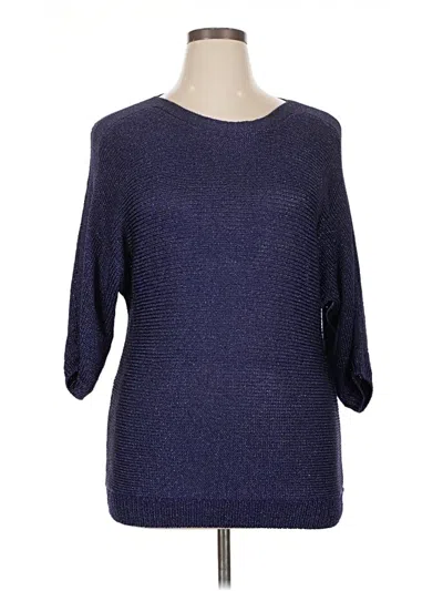 Pre-owned Chico's Pullover Sweater In Blue