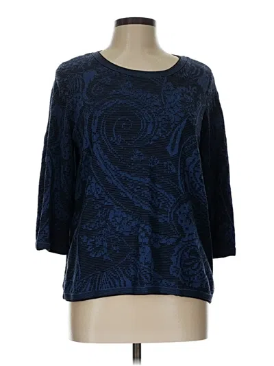 Pre-owned Chico's Pullover Sweater In Blue