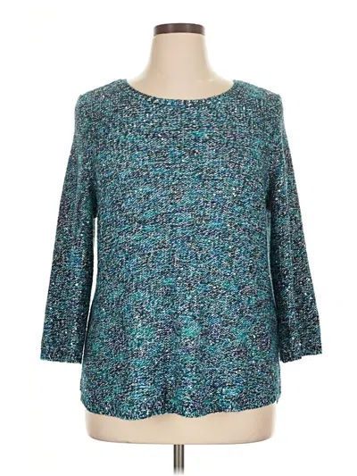 Pre-owned Chico's Pullover Sweater In Blue