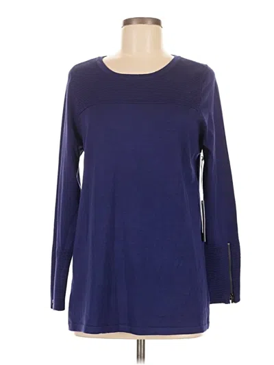 Pre-owned Chico's Pullover Sweater In Blue