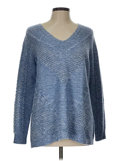 Pre-owned Chico's Pullover Sweater In Blue