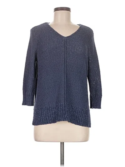 Pre-owned Chico's Pullover Sweater In Blue