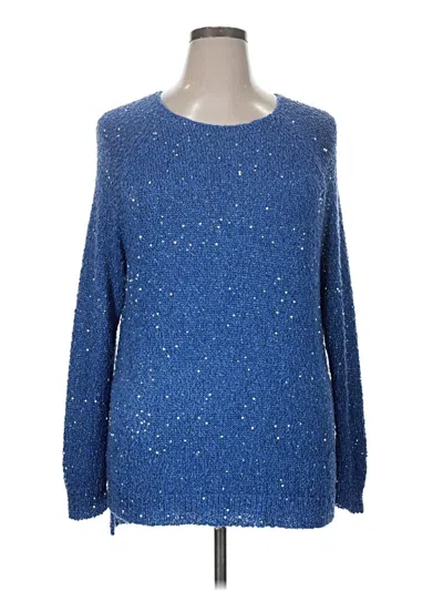 Pre-owned Chico's Pullover Sweater In Blue