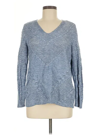 Pre-owned Chico's Pullover Sweater In Blue