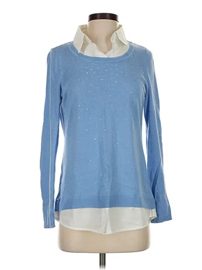 Pre-owned Chico's Pullover Sweater In Blue