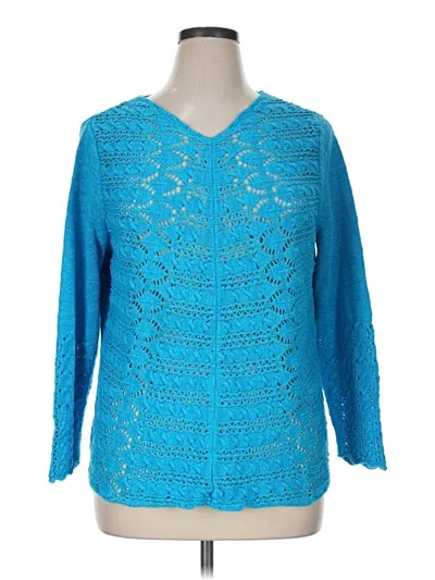 Pre-owned Chico's Pullover Sweater In Blue