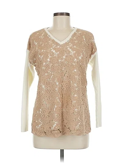 Pre-owned Chico's Pullover Sweater In Brown