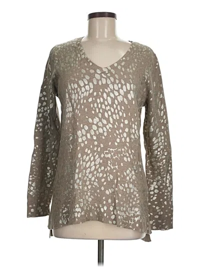 Pre-owned Chico's Pullover Sweater In Brown