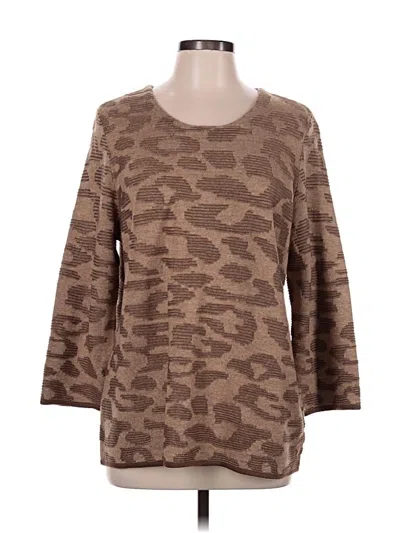 Pre-owned Chico's Pullover Sweater In Brown