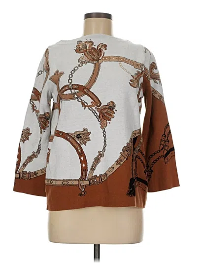 Pre-owned Chico's Pullover Sweater In Brown