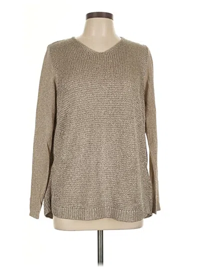 Pre-owned Chico's Pullover Sweater In Brown