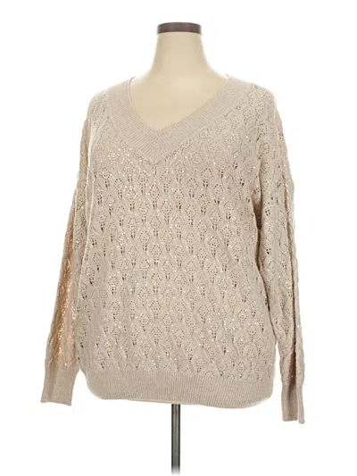 Pre-owned Chico's Pullover Sweater In Brown