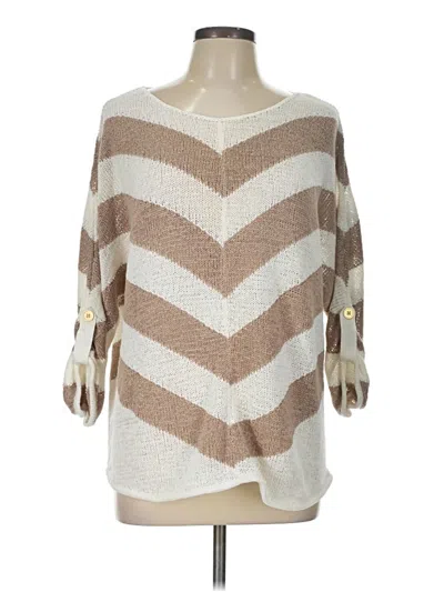 Pre-owned Chico's Pullover Sweater In Brown