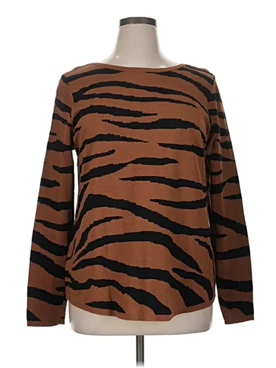 Pre-owned Chico's Pullover Sweater In Brown