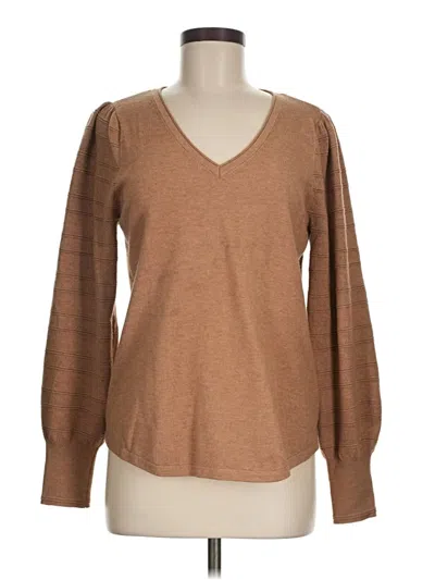 Pre-owned Chico's Pullover Sweater In Brown